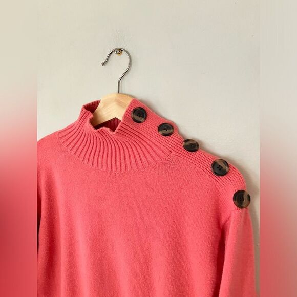 Anthropologie | mock turtleneck sweater in pink/salmon color | oversized | XS - Picture 8 of 8